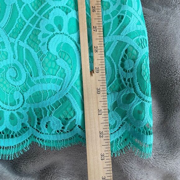 Lilly Pulitzer Dress Womens 0 Turquoise Lace Helene Lagoon Scalloped Trim Sheath - Picture 9 of 16